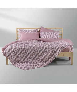 LINO Σετ Παπλωματοθήκη Μονή (160X240) Ikat Dusty Pink