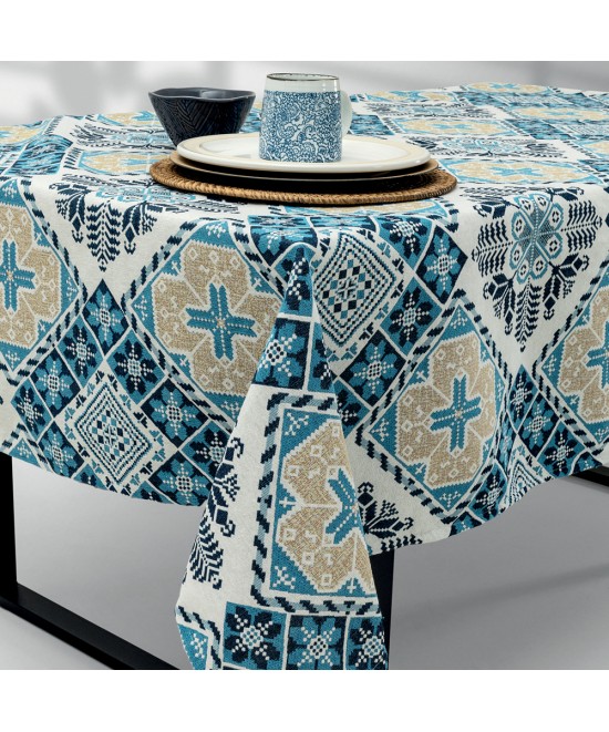 LINO Τραπεζομάντηλο Artisan 140x220 Μπλε