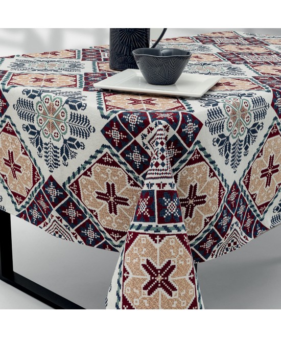 LINO Τραπεζομάντηλο Artisan 140x220 Μπορντώ