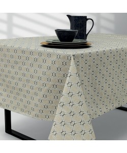LINO Τραπεζομάντηλο Ambient 140x240 Εκρού-Μαύρο LINO Τραπεζομάντηλο Ambient 140x240 Εκρού-Μαύρο