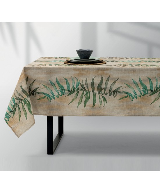 LINO Τραπεζομάντηλο Foresta 140x240 Εκρού-Πράσινο