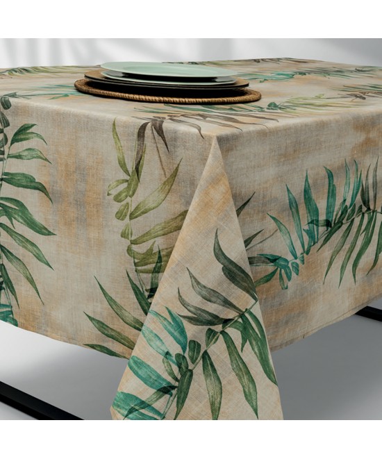 LINO Τραπεζομάντηλο Foresta 140x240 Εκρού-Πράσινο