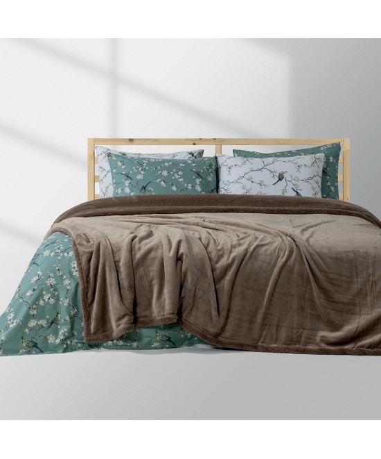 LINO Κουβέρτα Υπέρδιπλη Διπλής Όψης 220x240 Erba Μπεζ LINO Κουβέρτα Υπέρδιπλη Διπλής Όψης 220x240 Erba Μπεζ