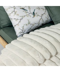 LINO Κουβερτοπάπλωμα Υπέρδιπλο 220x240 Γούνα Natt Off White