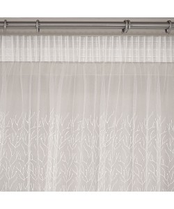 LINO ΚΟΥΡΤΙΝΑ BARIO WHITE ΜΕ ΤΡΕΣΑ 280X300 LINO ΚΟΥΡΤΙΝΑ BARIO WHITE ΜΕ ΤΡΕΣΑ 280X300