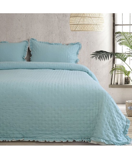 LINO ΣΕΤ ΚΟΥΒΕΡΛΙ KALIR BEIGE-CAPUCCINO 220Χ240