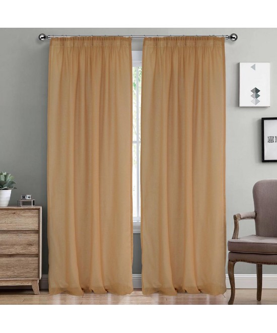 LINO ΚΟΥΡΤΙΝΑ LINE ΜΕ ΤΡΕΣΑ 502 TERRACOTTA 145X295 LINO ΚΟΥΡΤΙΝΑ LINE ΜΕ ΤΡΕΣΑ 502 TERRACOTTA 145X295