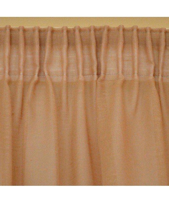 LINO ΚΟΥΡΤΙΝΑ LINE ΜΕ ΤΡΕΣΑ 502 TERRACOTTA 145X295 LINO ΚΟΥΡΤΙΝΑ LINE ΜΕ ΤΡΕΣΑ 502 TERRACOTTA 145X295