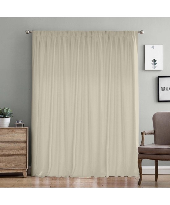 LINO ΚΟΥΡΤΙΝΑ SAMOS ΜΕ ΤΡΕΣΑ C91034 BEIGE 300Χ275