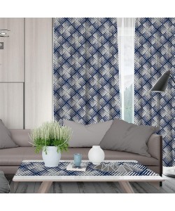 LINO ΚΟΥΡΤΙΝΑ CEST 601 ΜΕ ΤΡΕΣΑ BLUE 135X270 LINO ΚΟΥΡΤΙΝΑ CEST 601 ΜΕ ΤΡΕΣΑ BLUE 135X270