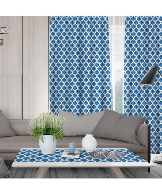 LINO ΚΟΥΡΤΙΝΑ CELL 601 ΜΕ ΤΡΕΣΑ BLUE 135X270 LINO ΚΟΥΡΤΙΝΑ CELL 601 ΜΕ ΤΡΕΣΑ BLUE 135X270