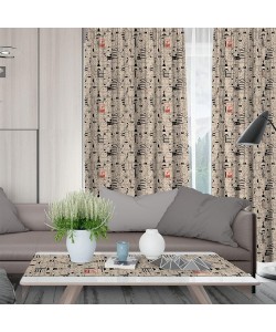 LINO ΚΟΥΡΤΙΝΑ KAU 850 ΜΕ ΤΡΕΣΑ BLACK 135X270 LINO ΚΟΥΡΤΙΝΑ KAU 850 ΜΕ ΤΡΕΣΑ BLACK 135X270