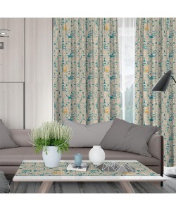 LINO ΚΟΥΡΤΙΝΑ KAU 701 ΜΕ ΤΡΕΣΑ BLUE 135X270 LINO ΚΟΥΡΤΙΝΑ KAU 701 ΜΕ ΤΡΕΣΑ BLUE 135X270