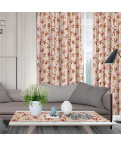 LINO ΚΟΥΡΤΙΝΑ CARLA 301 ΜΕ ΤΡΕΣΑ PINK 135X270 LINO ΚΟΥΡΤΙΝΑ CARLA 301 ΜΕ ΤΡΕΣΑ PINK 135X270
