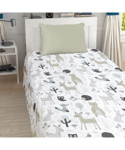 LINO ΚΟΥΒΕΡΛΙ CLEVER FOX GREY 160X220 LINO ΚΟΥΒΕΡΛΙ CLEVER FOX GREY 160X220