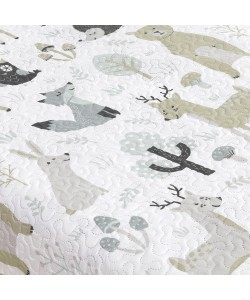 LINO ΚΟΥΒΕΡΛΙ CLEVER FOX GREY 160X220 LINO ΚΟΥΒΕΡΛΙ CLEVER FOX GREY 160X220