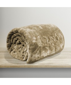 LINO ΚΟΥΒΕΡΤΑ VELLUT MOCCA 220X240 LINO ΚΟΥΒΕΡΤΑ VELLUT MOCCA 220X240