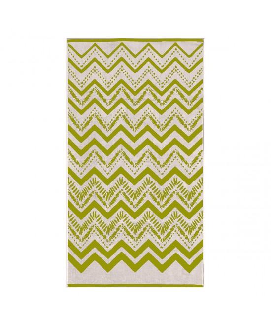 LINO ΠΕΤΣΕΤΑ ΘΑΛΑΣΣΗΣ ZIGZAGE LGREY-GREEN 86X160