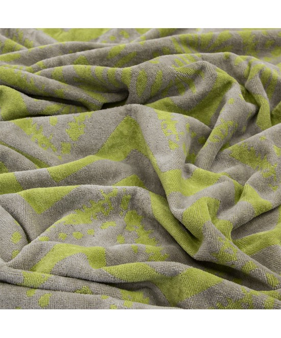 LINO ΠΕΤΣΕΤΑ ΘΑΛΑΣΣΗΣ ZIGZAGE LGREY-GREEN 86X160