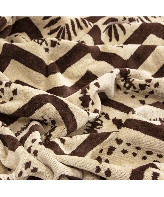 LINO ΠΕΤΣΕΤΑ ΘΑΛΑΣΣΗΣ ZIGZAGE BROWN 86X160