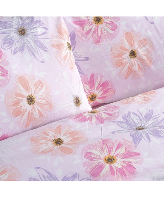 LINO ΣΕΤ ΠΑΠΛΩΜΑΤΟΘΗΚΗ BLUME LILAC 160X240