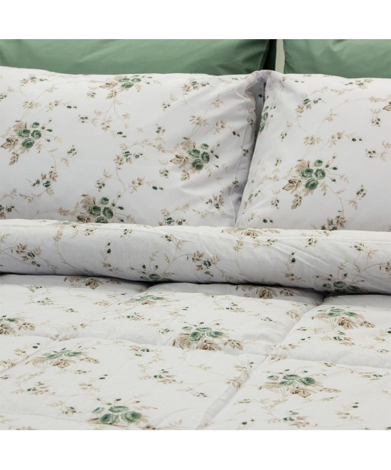LINO ΣΕΤ ΣΕΝΤΟΝΙΑ ROSALIE GREEN 170X260 LINO ΣΕΤ ΣΕΝΤΟΝΙΑ ROSALIE GREEN 170X260