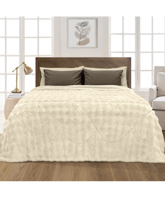 LINO ΚΟΥΒΕΡΤΟΠΑΠΛΩΜΑ CONILIO ECRU 220X240 LINO ΚΟΥΒΕΡΤΟΠΑΠΛΩΜΑ CONILIO ECRU 220X240