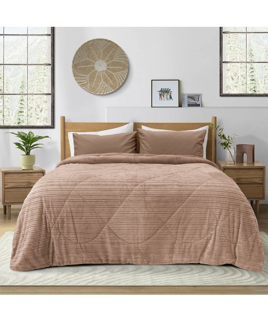 LINO ΚΟΥΒΕΡΤΟΠΑΠΛΩΜΑ STACY SALMON 160X220 LINO ΚΟΥΒΕΡΤΟΠΑΠΛΩΜΑ STACY SALMON 160X220