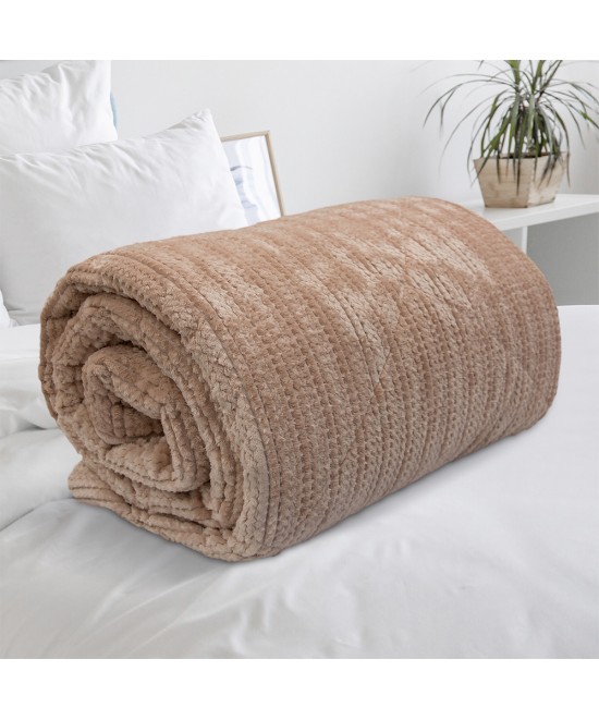LINO ΚΟΥΒΕΡΤΟΠΑΠΛΩΜΑ STACY SALMON 160X220 LINO ΚΟΥΒΕΡΤΟΠΑΠΛΩΜΑ STACY SALMON 160X220