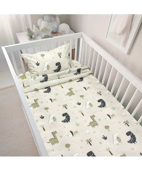 LINO BEBE ΣΕΤ ΣΕΝΤΟΝΙΑ DINO FOREST GREEN 120X180