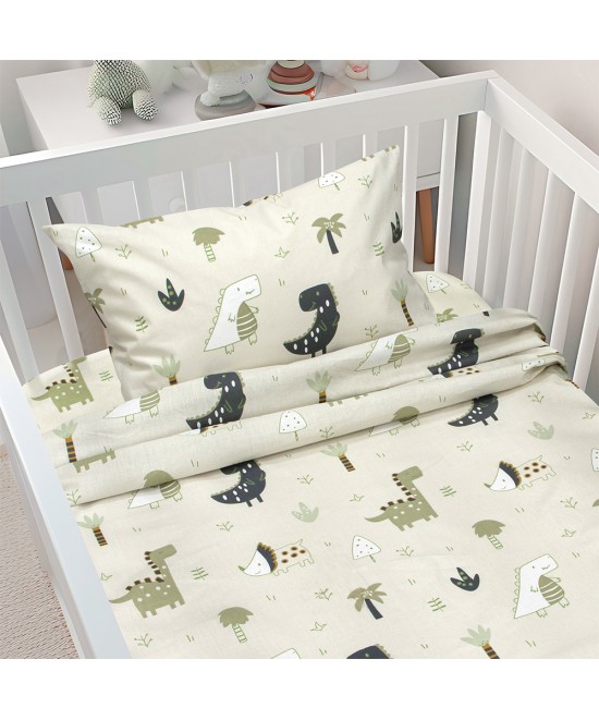 LINO BEBE ΣΕΤ ΣΕΝΤΟΝΙΑ DINO FOREST GREEN 120X180