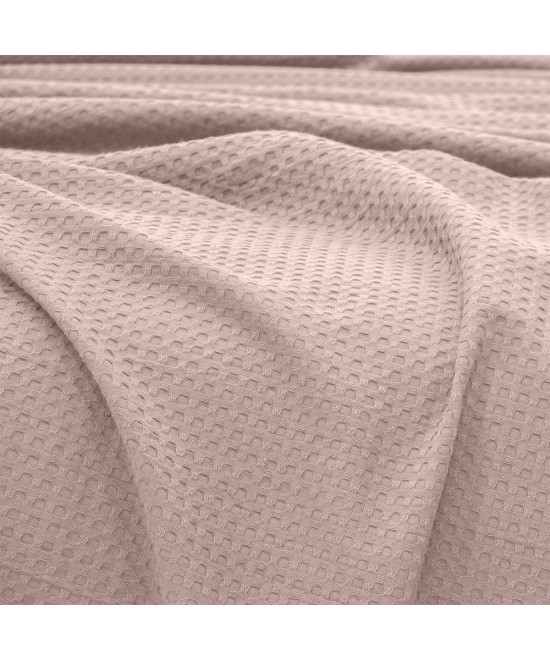 LINO Κουβέρτα King Size(240x260) Πικέ Cocoon Ροζ