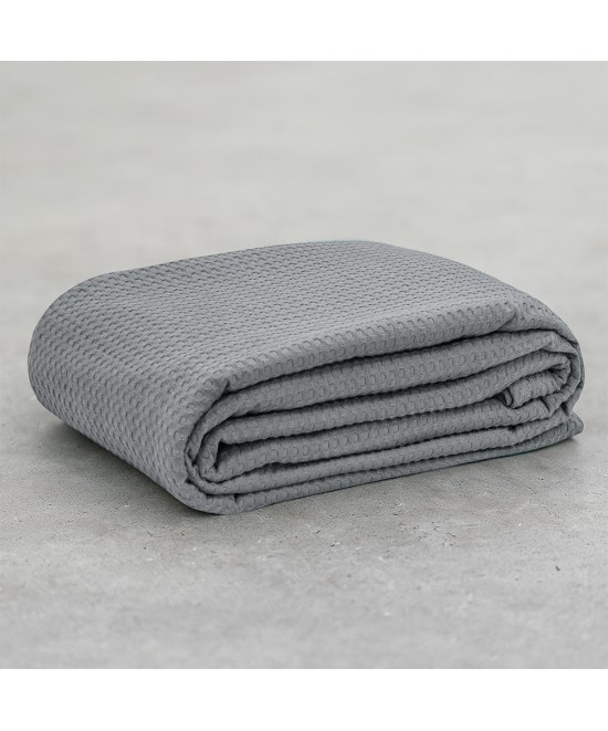 LINO Κουβέρτα King Size (240x260) Πικέ Cocoon Γκρι LINO Κουβέρτα King Size (240x260) Πικέ Cocoon Γκρι