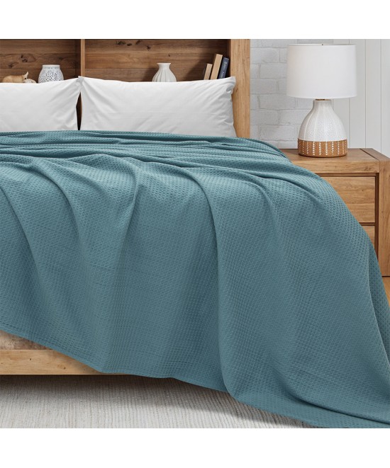 LINO Κουβέρτα King Size (240x260) Πικέ Cocoon Πετρόλ LINO Κουβέρτα King Size (240x260) Πικέ Cocoon Πετρόλ