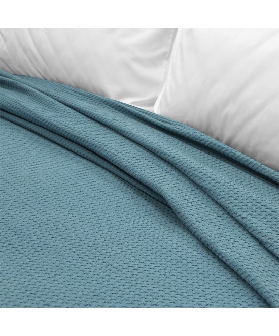 LINO Κουβέρτα King Size (240x260) Πικέ Cocoon Πετρόλ LINO Κουβέρτα King Size (240x260) Πικέ Cocoon Πετρόλ