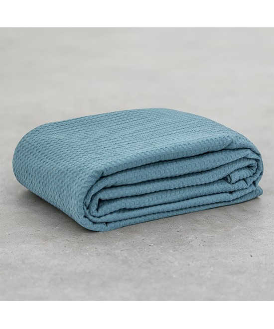 LINO Κουβέρτα King Size (240x260) Πικέ Cocoon Πετρόλ LINO Κουβέρτα King Size (240x260) Πικέ Cocoon Πετρόλ