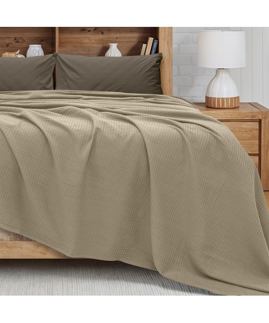 LINO Κουβέρτα King size (240x260) Πικέ Cocoon Μόκα LINO Κουβέρτα King size (240x260) Πικέ Cocoon Μόκα