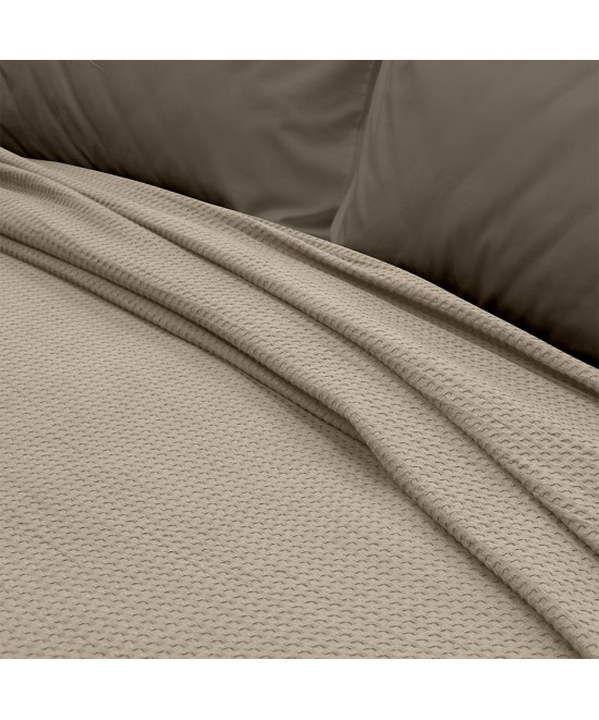 LINO Κουβέρτα King size (240x260) Πικέ Cocoon Μόκα LINO Κουβέρτα King size (240x260) Πικέ Cocoon Μόκα
