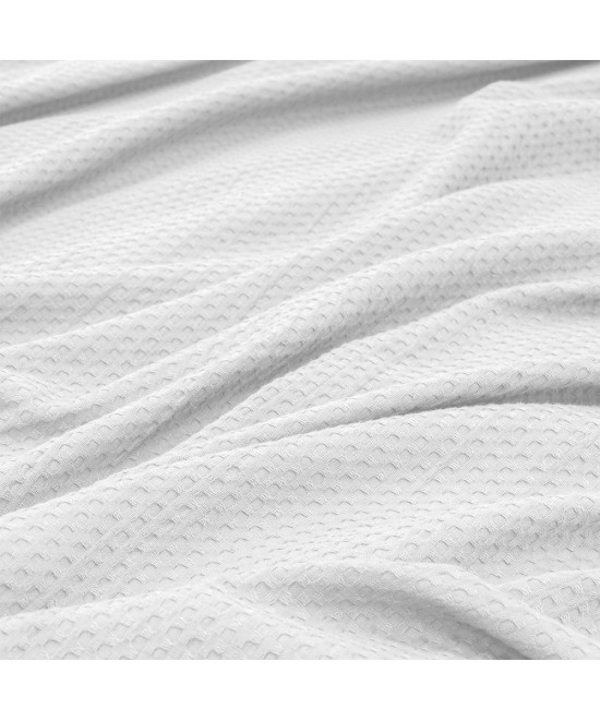 LINO Κουβέρτα King size (240x260) Πικέ Cocoon Λευκό