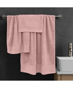 LINO Σετ πετσέτες 3τμχ (30x50,50x90,70x140) Serapha Κοραλί