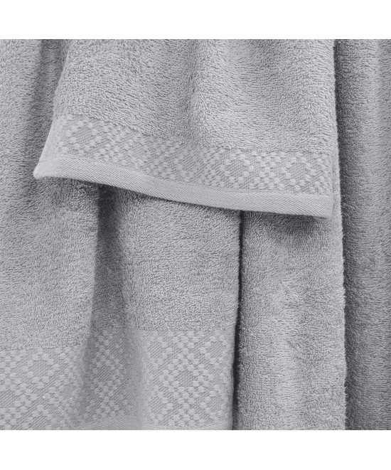 LINO Σετ πετσέτες 3τμχ (30x50,50x90,70x140) Serapha Ανοιχτό Γκρι LINO Σετ πετσέτες 3τμχ (30x50,50x90,70x140) Serapha Ανοιχτό Γκρι