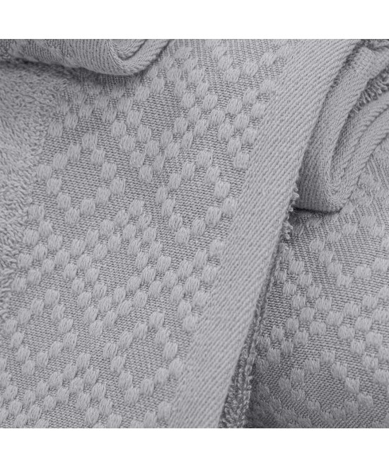 LINO Σετ πετσέτες 3τμχ (30x50,50x90,70x140) Serapha Ανοιχτό Γκρι LINO Σετ πετσέτες 3τμχ (30x50,50x90,70x140) Serapha Ανοιχτό Γκρι