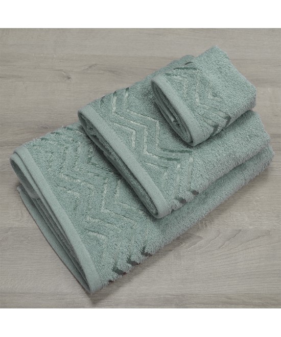 LINO Σετ πετσέτες 3τμχ (30x50,50x90,70x140) Wavie Μέντα