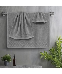 LINO Σετ πετσέτες 3τμχ (30x50,50x90,70x140) Wavie Μόκα