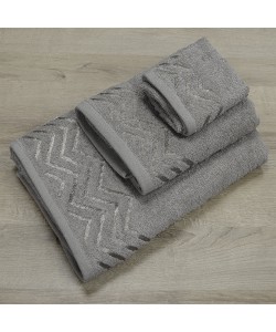LINO Σετ πετσέτες 3τμχ (30x50,50x90,70x140) Wavie Μόκα