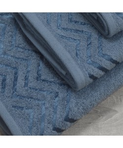 LINO Σετ πετσέτες 3τμχ (30x50,50x90,70x140) Wavie Πετρόλ LINO Σετ πετσέτες 3τμχ (30x50,50x90,70x140) Wavie Πετρόλ