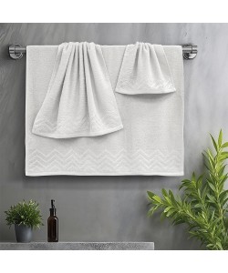 LINO Σετ πετσέτες 3τμχ (30x50,50x90,70x140) Wavie Εκρού