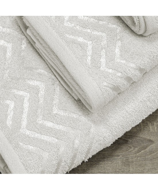 LINO Σετ πετσέτες 3τμχ (30x50,50x90,70x140) Wavie Εκρού