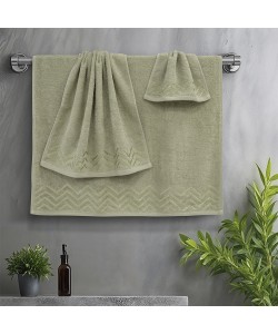 LINO Σετ πετσέτες 3τμχ (30x50,50x90,70x140) Wavie Λεμονί