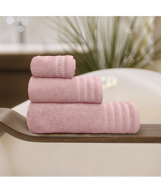 LINO Σετ πετσέτες 3τμχ (30x50,50x90,70x140) Veluva Κοραλί LINO Σετ πετσέτες 3τμχ (30x50,50x90,70x140) Veluva Κοραλί